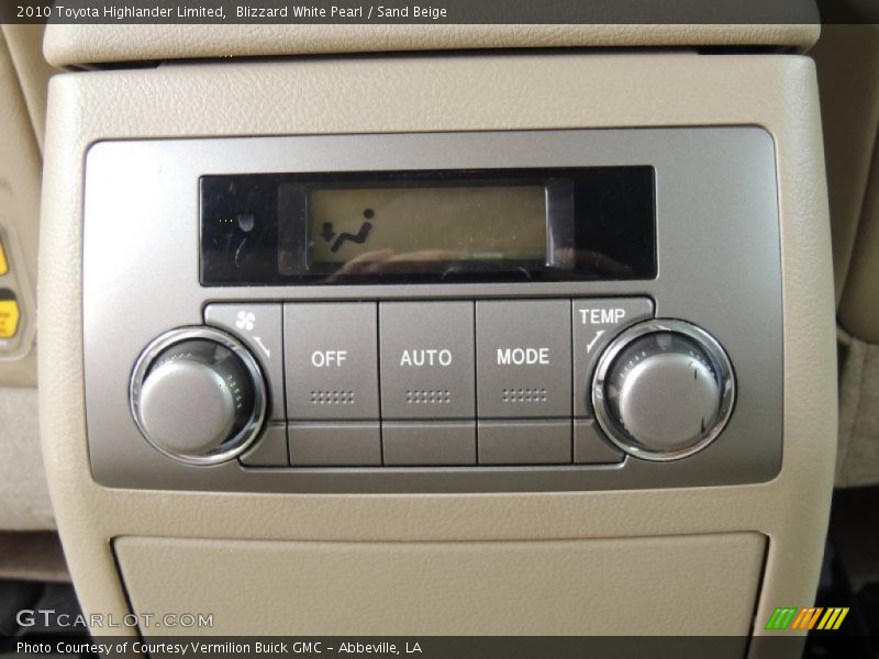 Blizzard White Pearl / Sand Beige 2010 Toyota Highlander Limited