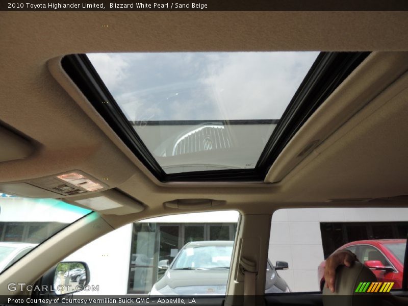 Blizzard White Pearl / Sand Beige 2010 Toyota Highlander Limited