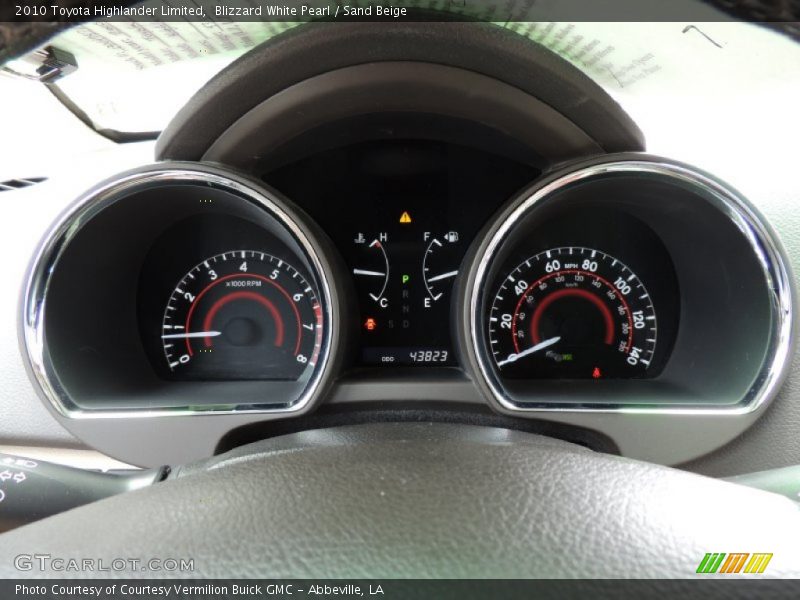 Blizzard White Pearl / Sand Beige 2010 Toyota Highlander Limited