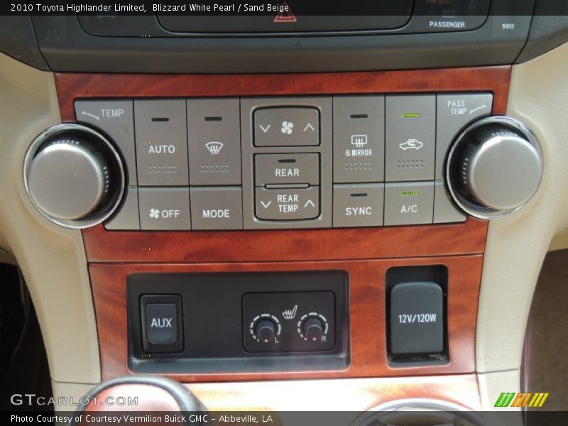 Blizzard White Pearl / Sand Beige 2010 Toyota Highlander Limited