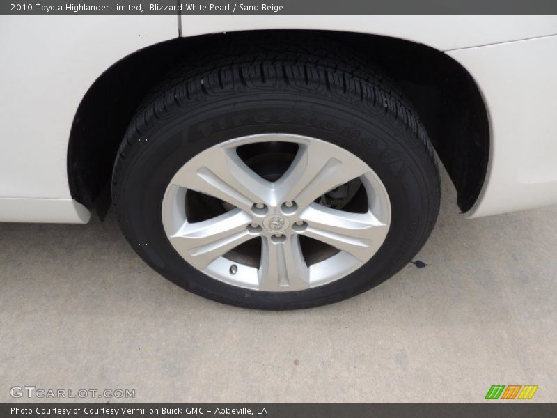 Blizzard White Pearl / Sand Beige 2010 Toyota Highlander Limited