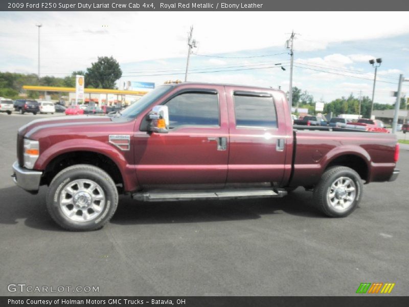 Royal Red Metallic / Ebony Leather 2009 Ford F250 Super Duty Lariat Crew Cab 4x4