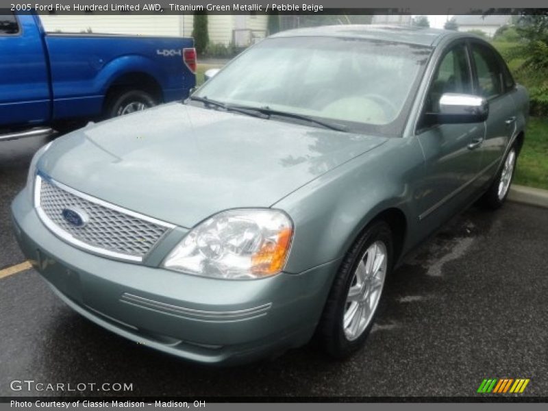 Titanium Green Metallic / Pebble Beige 2005 Ford Five Hundred Limited AWD