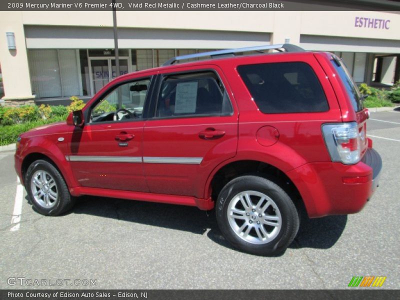 Vivid Red Metallic / Cashmere Leather/Charcoal Black 2009 Mercury Mariner V6 Premier 4WD