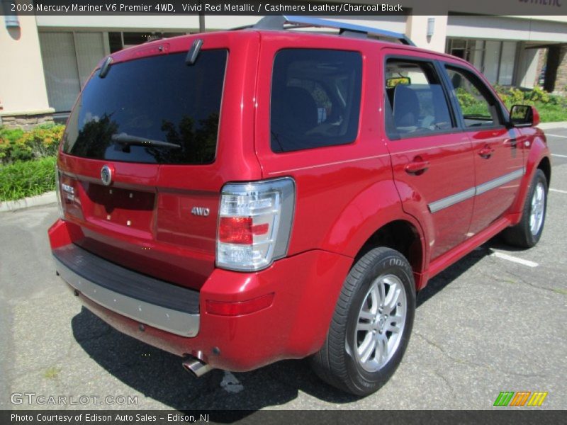 Vivid Red Metallic / Cashmere Leather/Charcoal Black 2009 Mercury Mariner V6 Premier 4WD