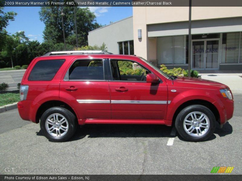 Vivid Red Metallic / Cashmere Leather/Charcoal Black 2009 Mercury Mariner V6 Premier 4WD