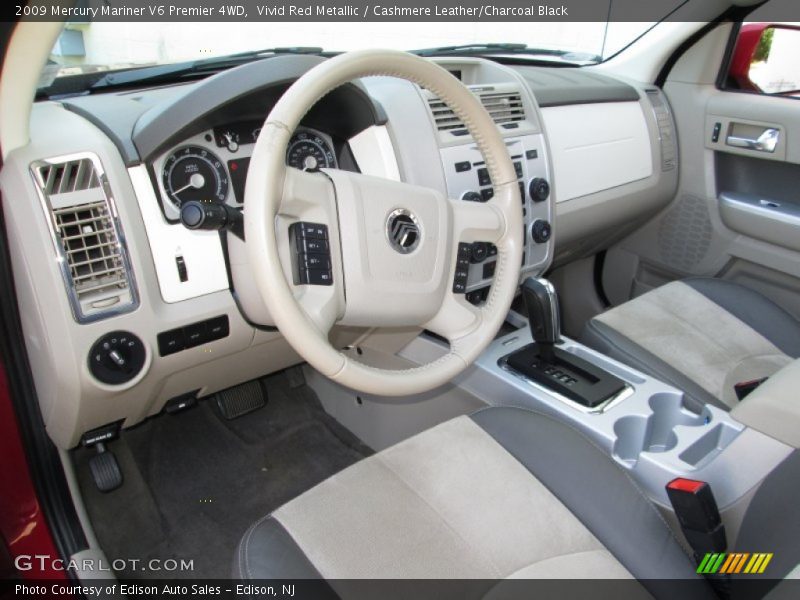 Vivid Red Metallic / Cashmere Leather/Charcoal Black 2009 Mercury Mariner V6 Premier 4WD