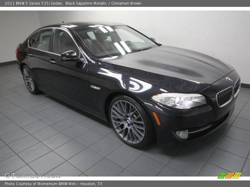 Black Sapphire Metallic / Cinnamon Brown 2011 BMW 5 Series 535i Sedan