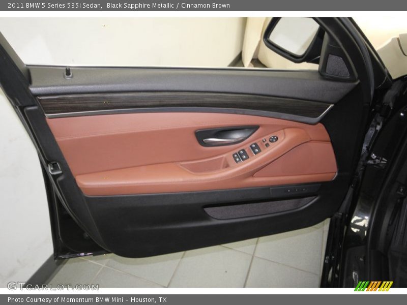 Black Sapphire Metallic / Cinnamon Brown 2011 BMW 5 Series 535i Sedan