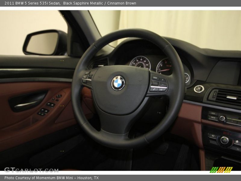 Black Sapphire Metallic / Cinnamon Brown 2011 BMW 5 Series 535i Sedan