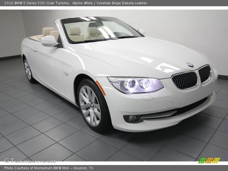 Alpine White / Venetian Beige Dakota Leather 2010 BMW 5 Series 535i Gran Turismo