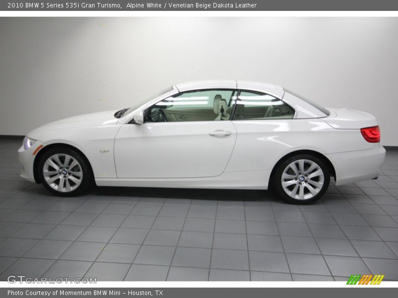 Alpine White / Venetian Beige Dakota Leather 2010 BMW 5 Series 535i Gran Turismo