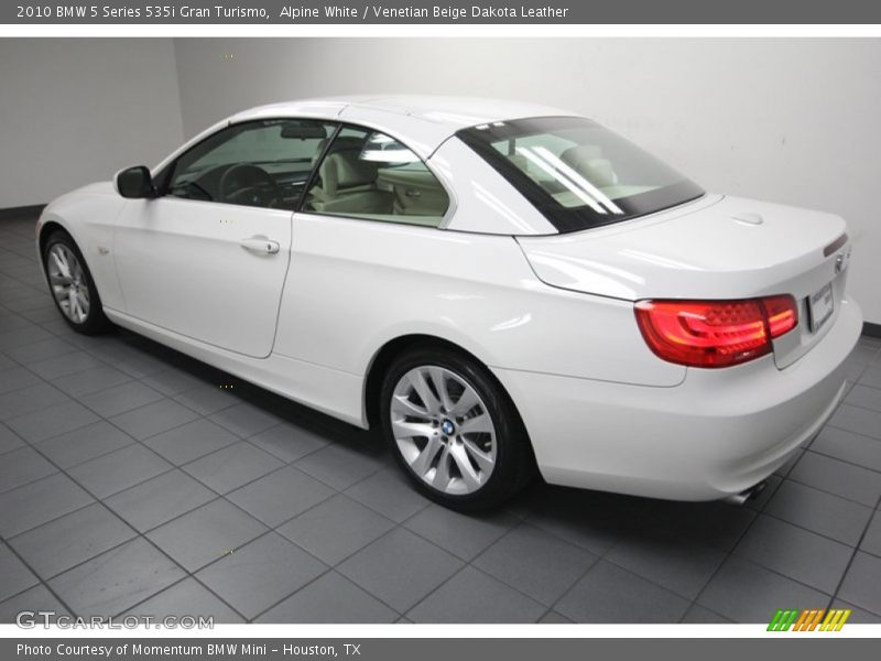 Alpine White / Venetian Beige Dakota Leather 2010 BMW 5 Series 535i Gran Turismo