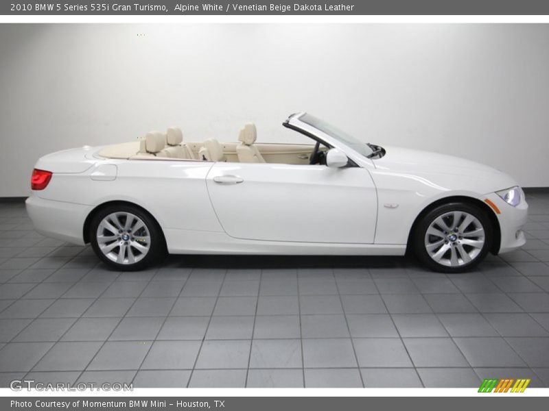 Alpine White / Venetian Beige Dakota Leather 2010 BMW 5 Series 535i Gran Turismo