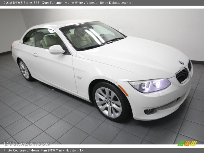 Alpine White / Venetian Beige Dakota Leather 2010 BMW 5 Series 535i Gran Turismo