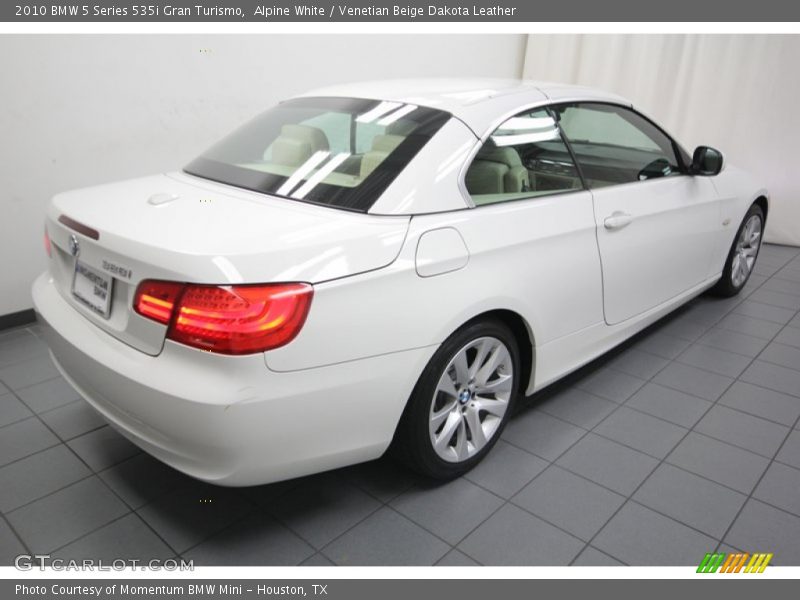 Alpine White / Venetian Beige Dakota Leather 2010 BMW 5 Series 535i Gran Turismo