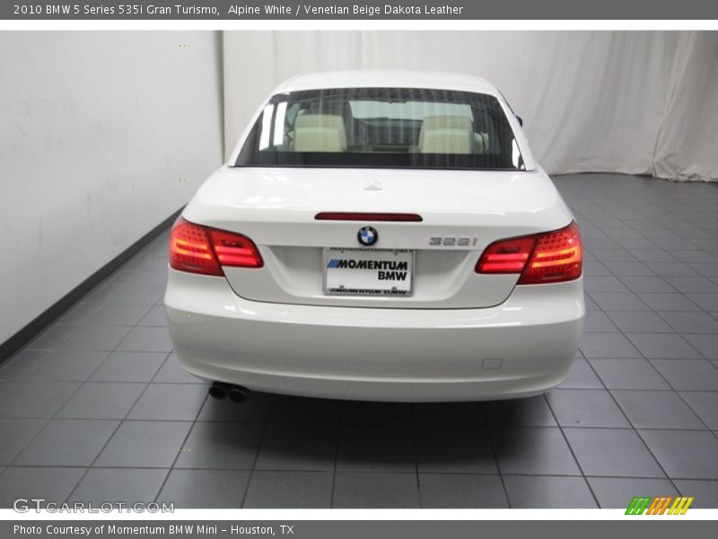 Alpine White / Venetian Beige Dakota Leather 2010 BMW 5 Series 535i Gran Turismo