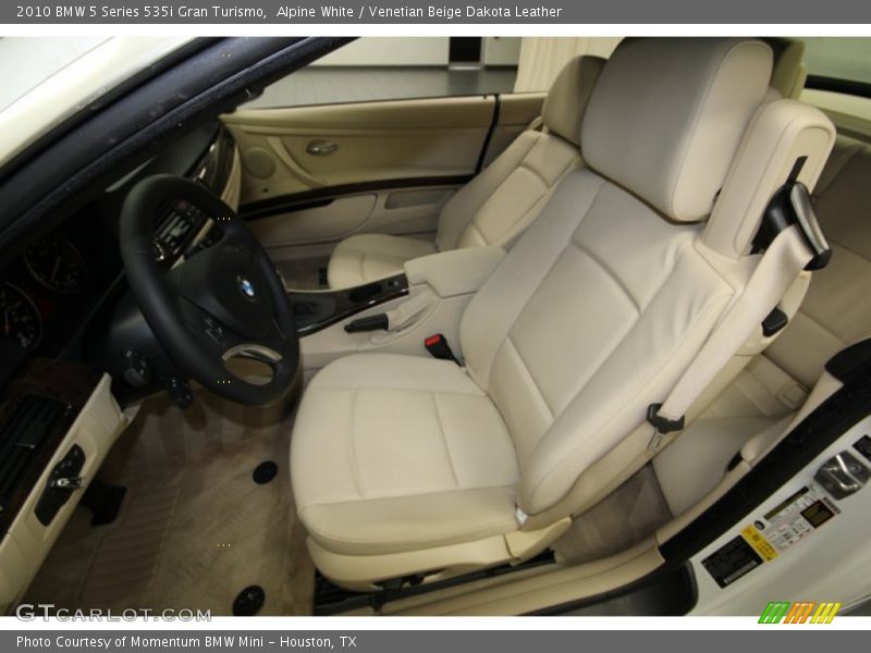Alpine White / Venetian Beige Dakota Leather 2010 BMW 5 Series 535i Gran Turismo