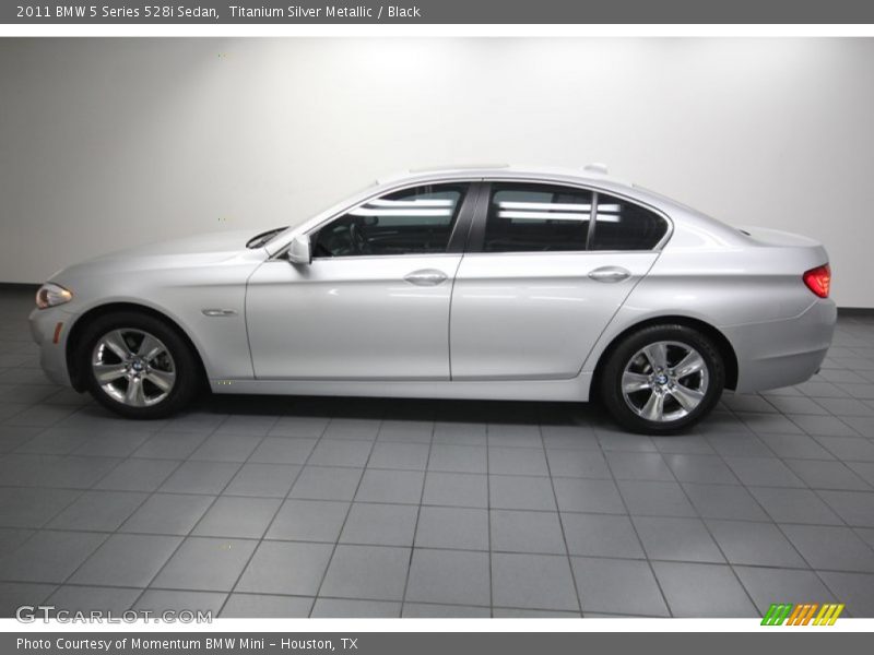 Titanium Silver Metallic / Black 2011 BMW 5 Series 528i Sedan