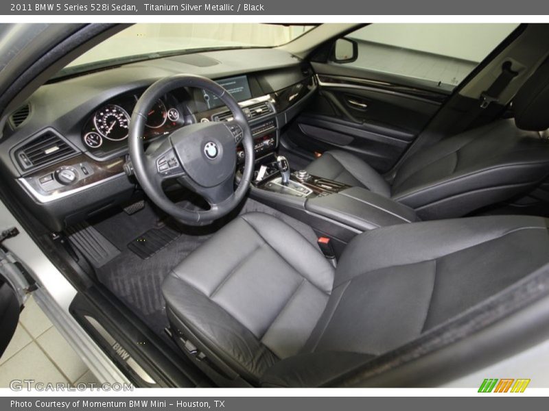 Titanium Silver Metallic / Black 2011 BMW 5 Series 528i Sedan