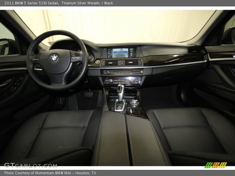 Titanium Silver Metallic / Black 2011 BMW 5 Series 528i Sedan