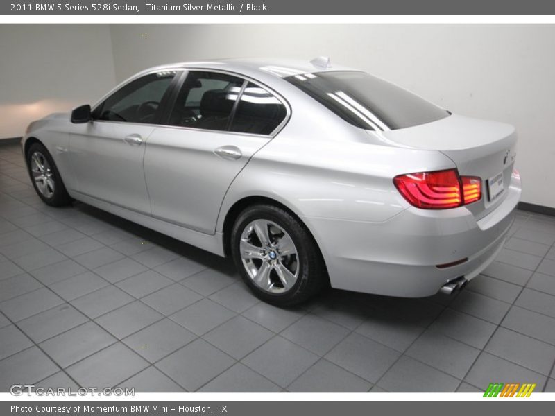 Titanium Silver Metallic / Black 2011 BMW 5 Series 528i Sedan
