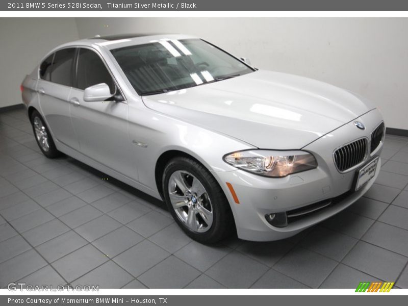 Titanium Silver Metallic / Black 2011 BMW 5 Series 528i Sedan