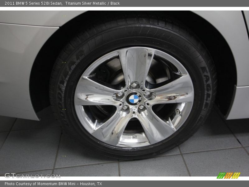 Titanium Silver Metallic / Black 2011 BMW 5 Series 528i Sedan