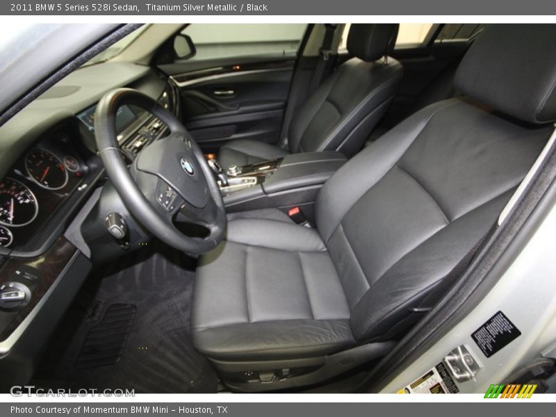 Titanium Silver Metallic / Black 2011 BMW 5 Series 528i Sedan