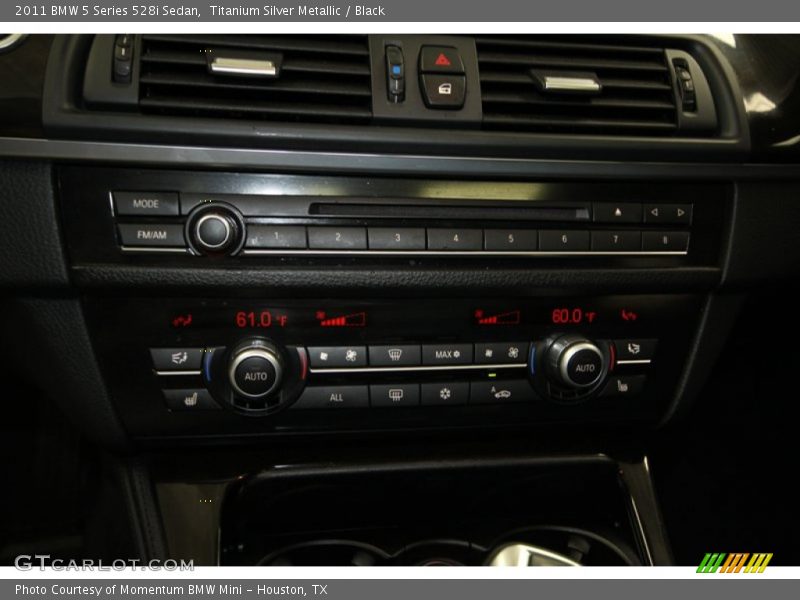Titanium Silver Metallic / Black 2011 BMW 5 Series 528i Sedan
