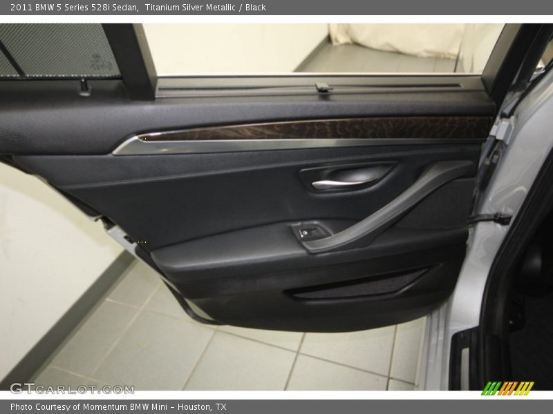 Titanium Silver Metallic / Black 2011 BMW 5 Series 528i Sedan