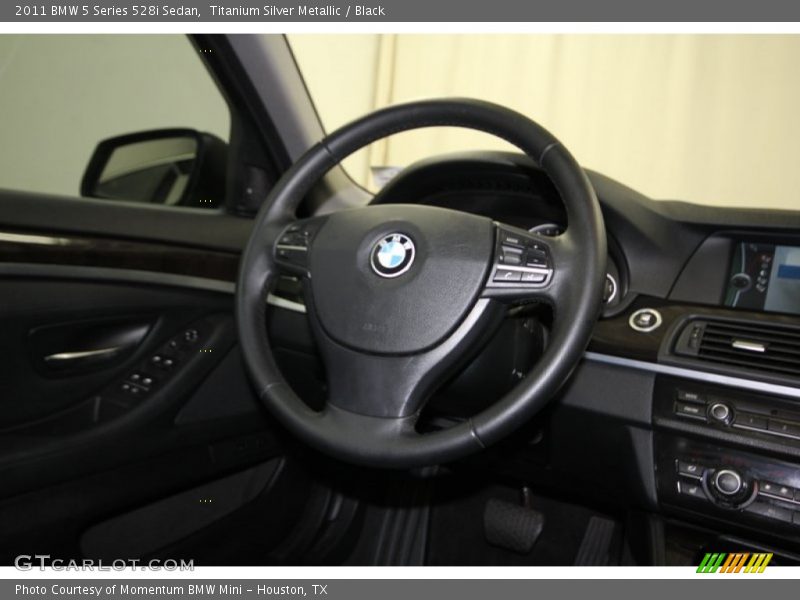 Titanium Silver Metallic / Black 2011 BMW 5 Series 528i Sedan