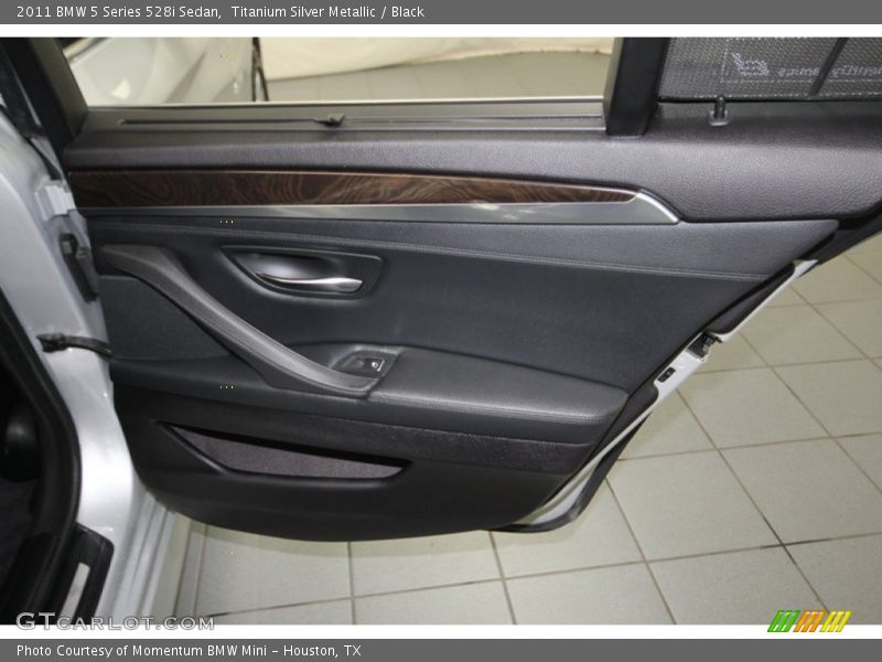 Titanium Silver Metallic / Black 2011 BMW 5 Series 528i Sedan