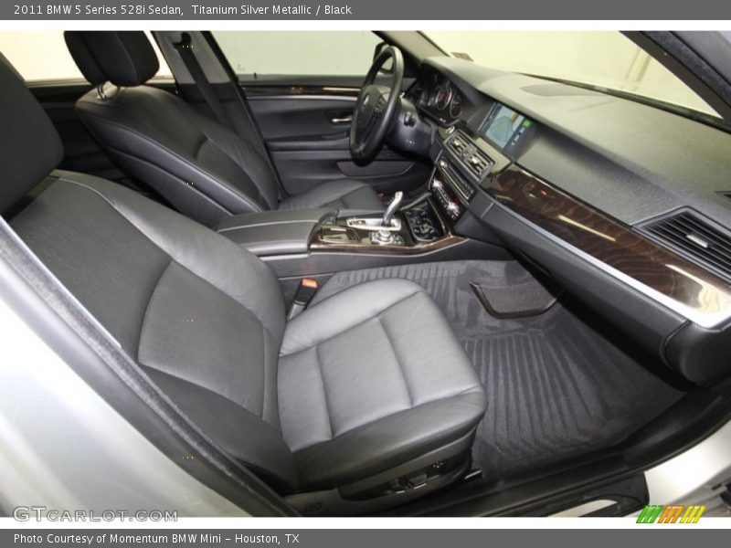 Titanium Silver Metallic / Black 2011 BMW 5 Series 528i Sedan