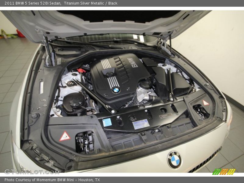 Titanium Silver Metallic / Black 2011 BMW 5 Series 528i Sedan