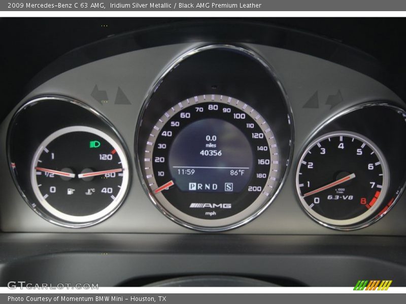 Iridium Silver Metallic / Black AMG Premium Leather 2009 Mercedes-Benz C 63 AMG