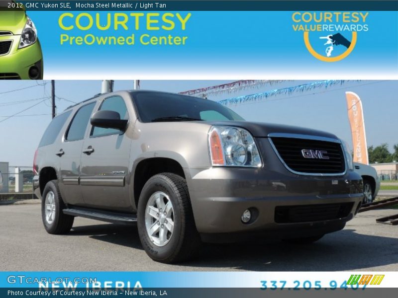 Mocha Steel Metallic / Light Tan 2012 GMC Yukon SLE