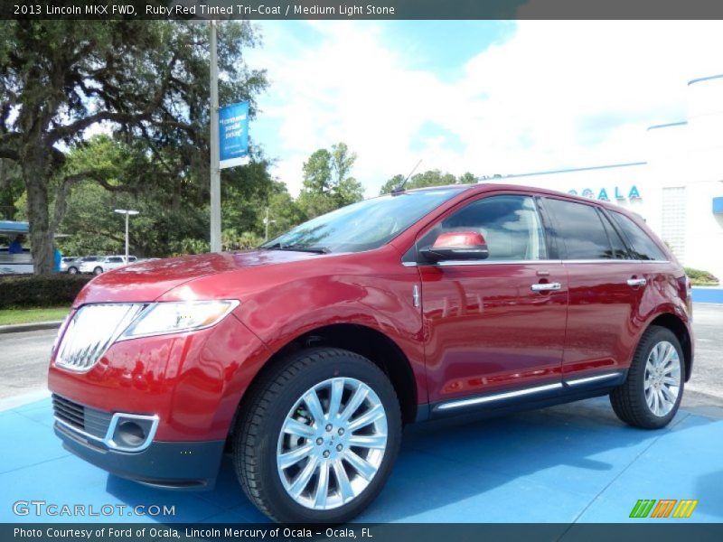 Ruby Red Tinted Tri-Coat / Medium Light Stone 2013 Lincoln MKX FWD