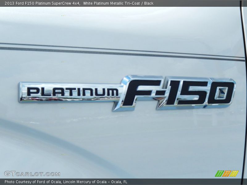 White Platinum Metallic Tri-Coat / Black 2013 Ford F150 Platinum SuperCrew 4x4