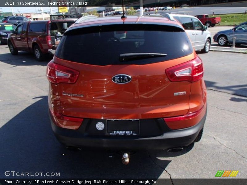 Techno Orange / Black 2011 Kia Sportage SX