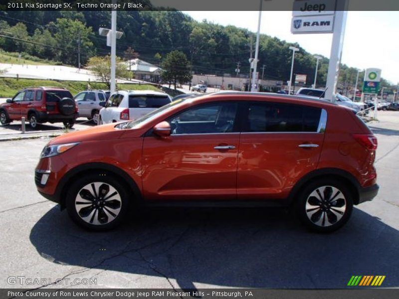 Techno Orange / Black 2011 Kia Sportage SX