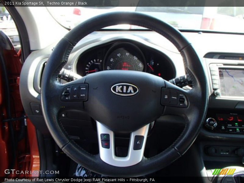 Techno Orange / Black 2011 Kia Sportage SX