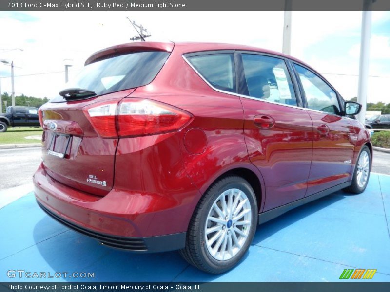 Ruby Red / Medium Light Stone 2013 Ford C-Max Hybrid SEL