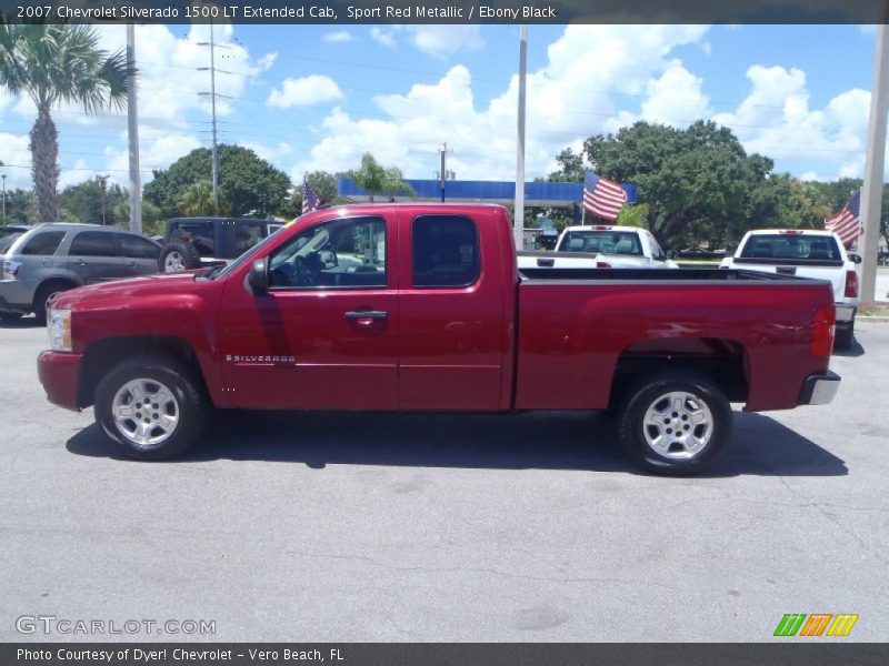 Sport Red Metallic / Ebony Black 2007 Chevrolet Silverado 1500 LT Extended Cab