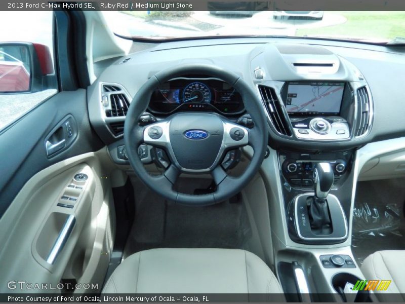 Ruby Red / Medium Light Stone 2013 Ford C-Max Hybrid SEL