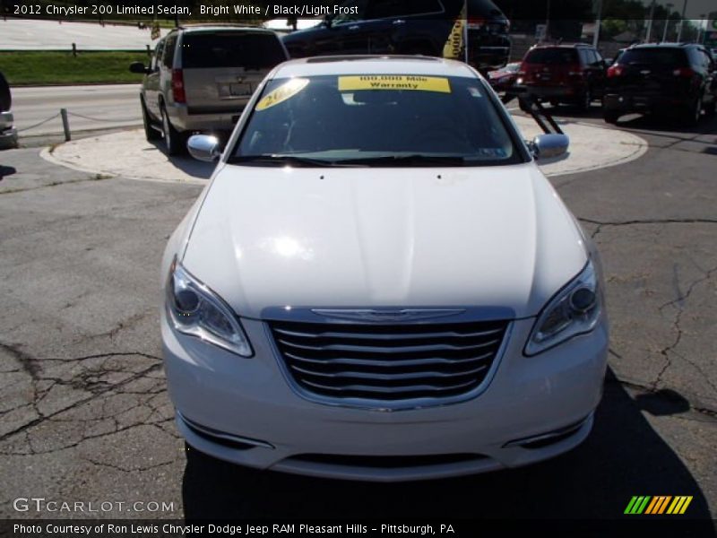 Bright White / Black/Light Frost 2012 Chrysler 200 Limited Sedan