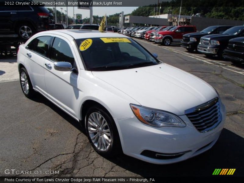 Bright White / Black/Light Frost 2012 Chrysler 200 Limited Sedan