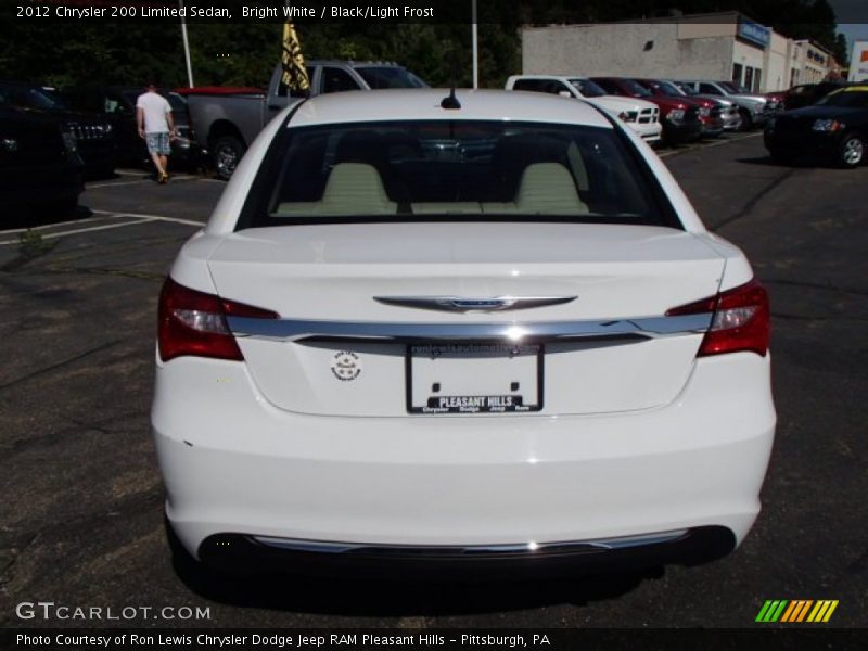 Bright White / Black/Light Frost 2012 Chrysler 200 Limited Sedan