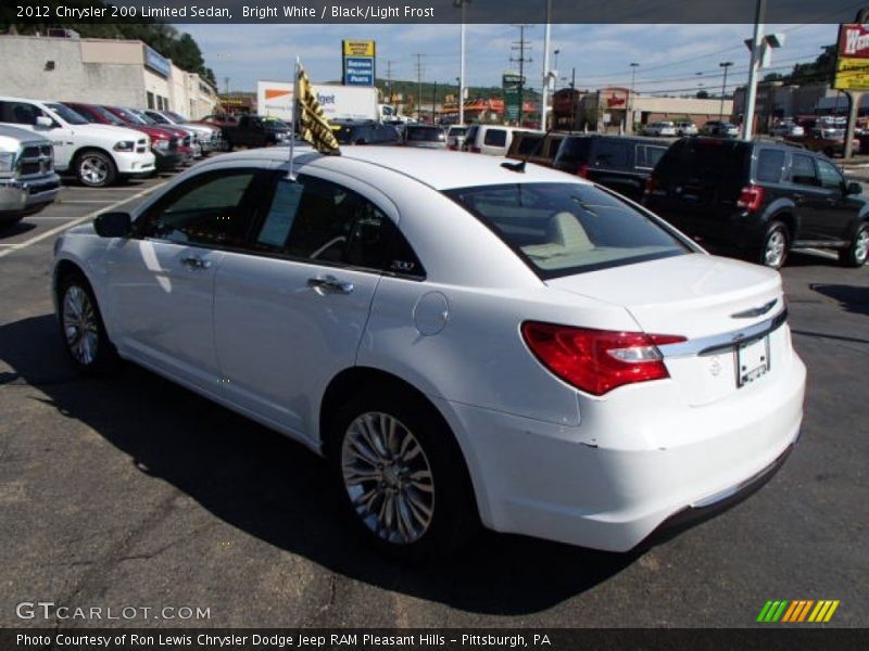 Bright White / Black/Light Frost 2012 Chrysler 200 Limited Sedan