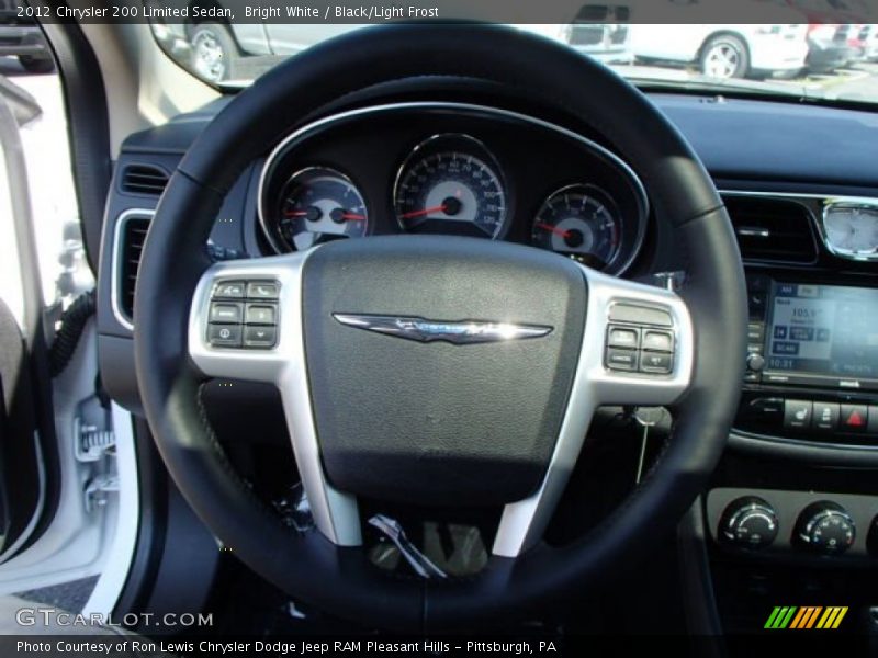Bright White / Black/Light Frost 2012 Chrysler 200 Limited Sedan